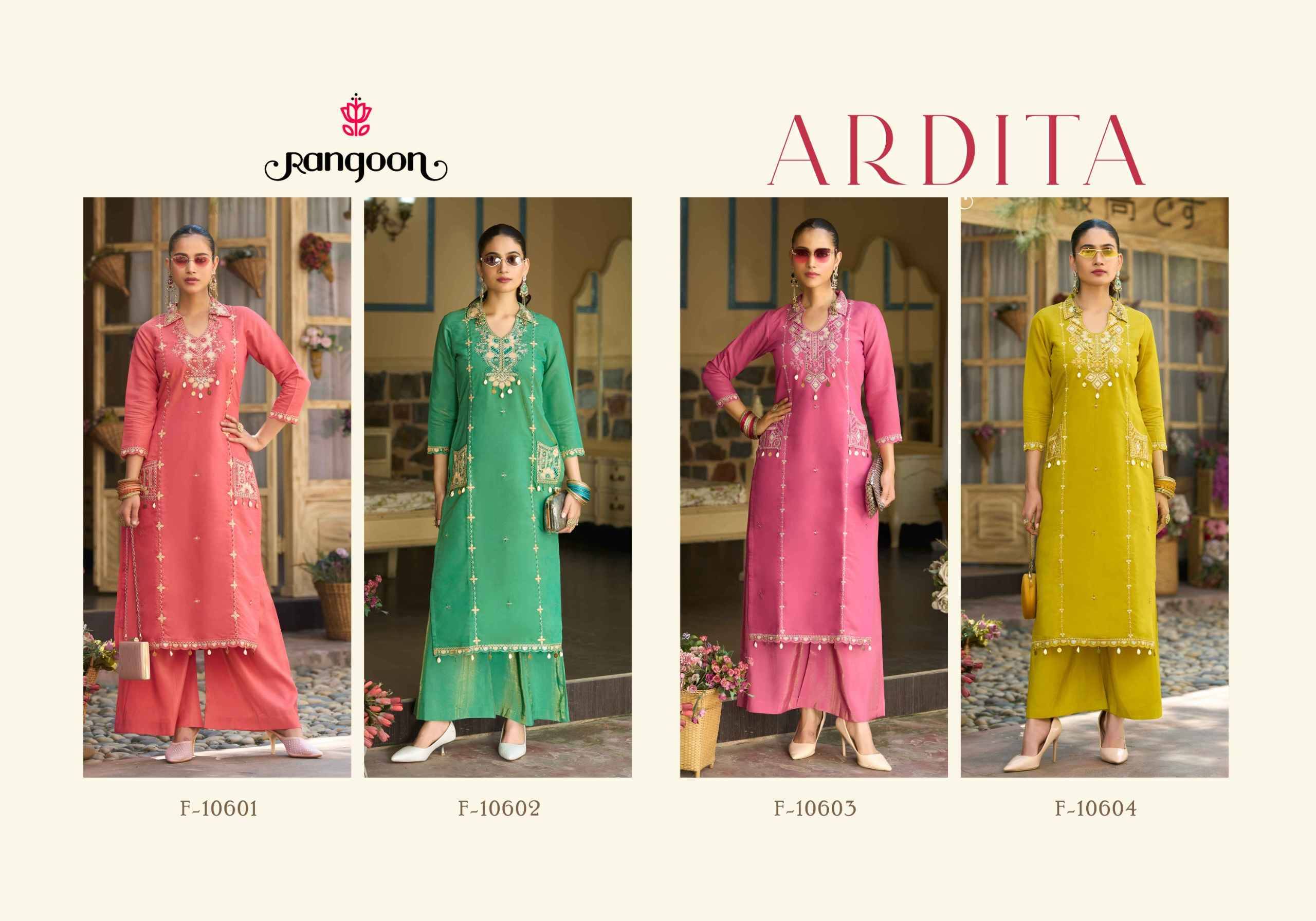 ARDITA By Rangoon 10601 to 10604 Series Beautiful Suits Colorful Stylish Fancy Casual Wear & Ethnic Wear Fancy Dresses At Wholesale Price